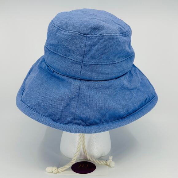 Wallaroo Hat Company Women's Casual Traveler Adjustable Slate Blue Cotton Hat - Picture 4 of 9